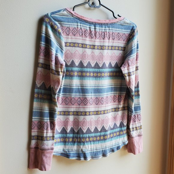 Victoria's Secret Pink/Blue Aztec Print Pajama Shirt Size Small - Picture 13 of 16